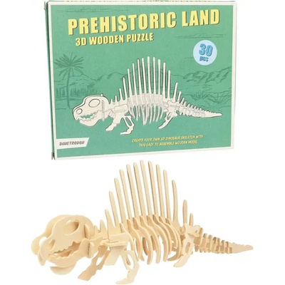 Rex London Дървен 3D пъзел Rex London - Праисторическа земя, Диметродон (28269)