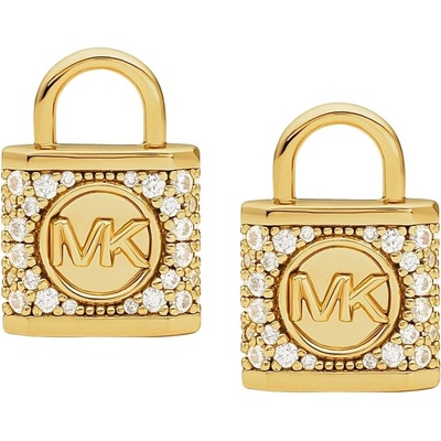 Michael Kors Stříbrné náušnice pecky se zirkony Visací zámek MKC1628AN710