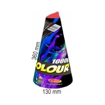 Ohňostrojová fontána Vulkán 1000 g color 1 ks