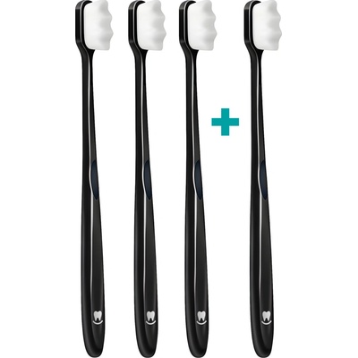 Nanosmile Ultrajemný zubní kartáček Black 4 ks