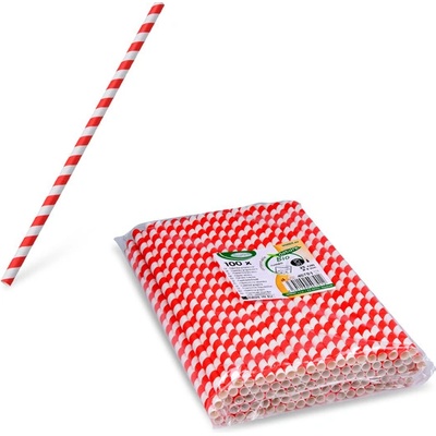 Wimex Slamka papierová Špirála červená Jumbo O8mm x 25cm 100 ks