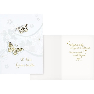 Přání svatební - Motýli – Zboží Dáma