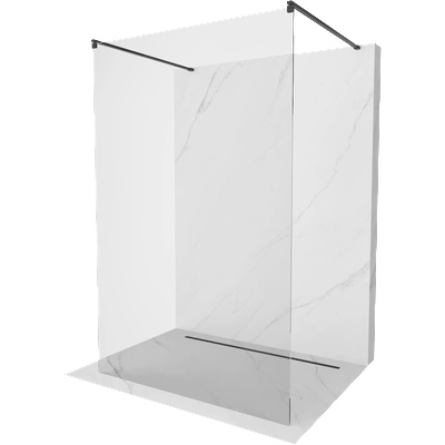 Mexen Kioto свободностояща душ стена 170 x 200 см, прозрачна 8 мм, черна - 800-170-002-70-00 (800-170-002-70-00)