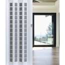 Zhrňovacie dvere presklené, 86x205 cm, biele