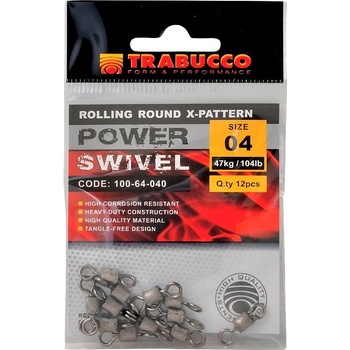Trabucco obratlík pevnostný Rolling Round X-Pattern veľ.10 35 kg 12 ks