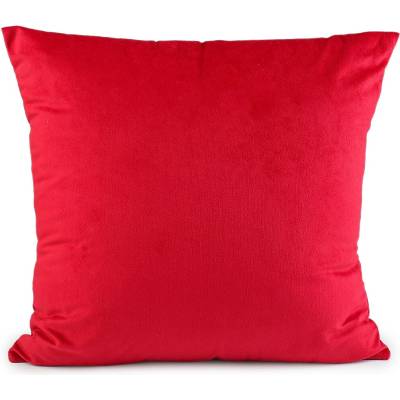 Velvetový / sametový polštář ve vánočních barvách 40x40 cm červená 1 ks