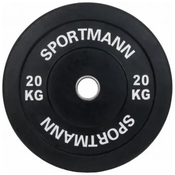 Image 1 of Sportmann Тежест Каучукова броня sportmann - 20 кг / 51 мм - черна