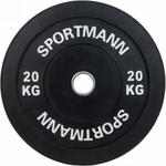 Sportmann Тежест Каучукова броня sportmann - 20 кг / 51 мм - черна