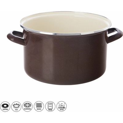 Orion Smaltovaný hrniec Brown, 26 cm, 6,5 l