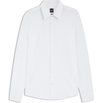 HUGO BOSS Риза с дълъг ръкав Boss Men's Long Sleeve Shirt - White 100
