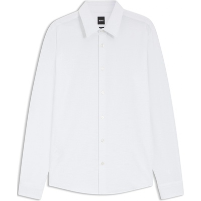 HUGO BOSS Риза с дълъг ръкав Boss Men's Long Sleeve Shirt - White 100