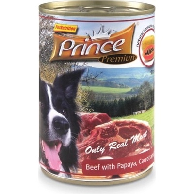 Prince Dog Premium hovězí s papájou mrkví & špenátem 800 g