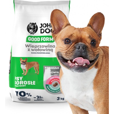 John Dog Small breed bravčové a hovädzie mäso 3 kg