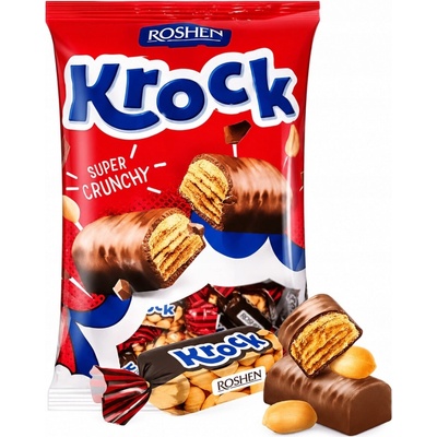 Roshen Krock cukríky so slaným karamelom a arašidmi 1 kg