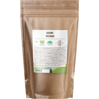 BrainMax Pure Rozinky Sultánky sušené BIO 500 g