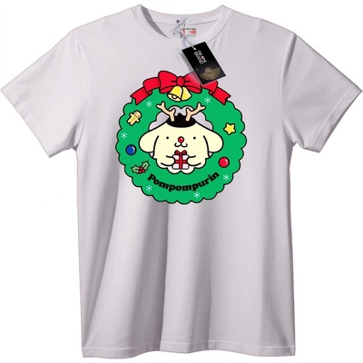 NOONEBRAND Тениска Pompompurin Коледен Венец - 5XL, Black