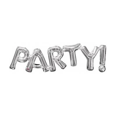 Amscan Amscan Fóliový balón PARTY stříbrný