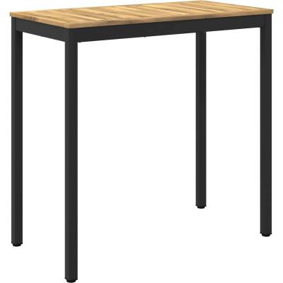 vidaXL Градинска бар маса Бяло и черно 108, 5 x 55 x 105 см (901778)