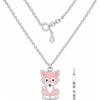 Argento Strieborný náhrdelník mačka 92110