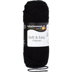 Schachenmayr Soft & Easy 00099 Black Плетива прежда (9807353-00099-SCHACHENMAYR)