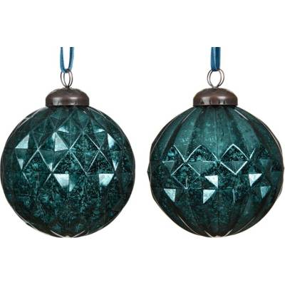 Decoris NENURODYTA_V Vánoční hračka na stromeček Emerald, zelená, polystyren