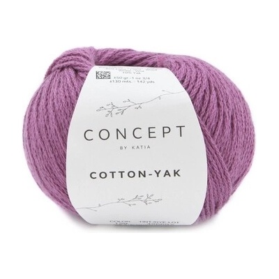 COTTON-YAK Katia Farby COTTON-YAK: 129 ružový vres - VÝPREDAJ