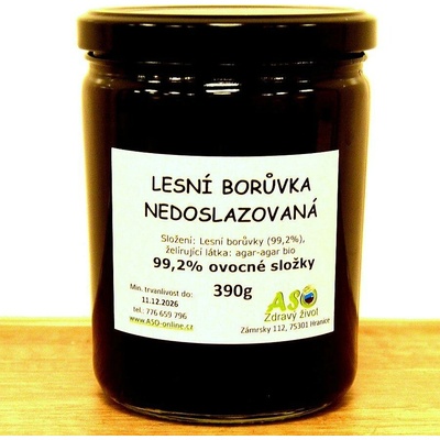 ASO Zdravý život Borůvka nedoslazovaná 390 g