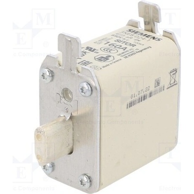 SIEMENS 3NE8 024-1 Pojistka: tavná; 160A; 690VAC; 440VDC; aR; průmyslová; NH00; SENTRON