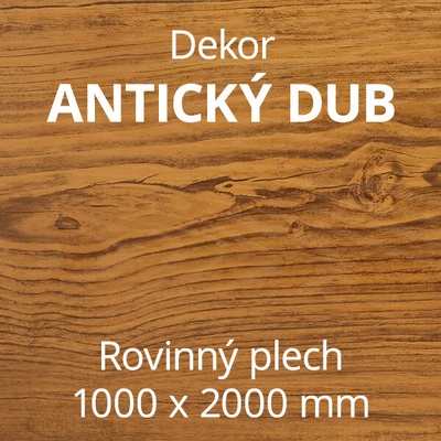 Brons Rovinný plech 1000 x 2000 mm antický dub