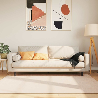 vidaXL Каса за килим MARSA Крем 120 x 170 cm Полиестер и PVC (42023068)