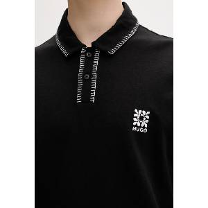 HUGO тениска с яка мъжка от памук Daropolo (50556584) - answear - 132,98 лв