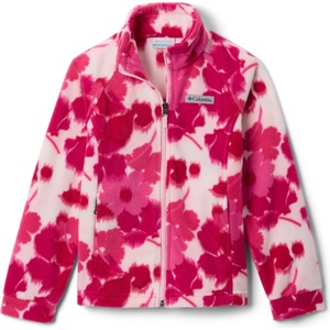 Columbia Детско поларено яке Columbia Kid's Benton Springs II Printed Fleece Fleece jacket - Pink Ice Ikatbloom - размер XXS (703-6864-0111)