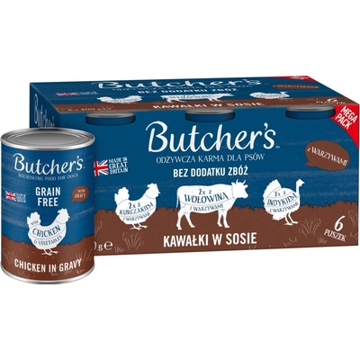 Butcher's Original Adult mix with vegetables in gravy 6 x 400 g