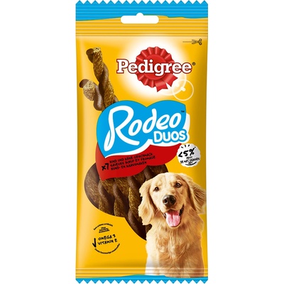 PEDIGREE 10x7броя Rodeo Duos Pedigree, лакомства за кучета - говеждо и сирене