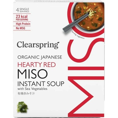 Clearspring Miso instantní polévka vydatně červená s tofu Bio vegan 4 x 8 g 32 g