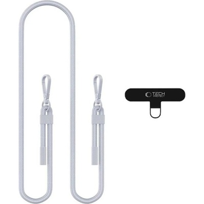 Snúrka na krk TECH PROTECT C5SE šnúrkový crossbody popruh oceľovo sivý