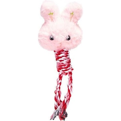 Nobleza plyšová zajíc se šňůrou 30 cm růžová