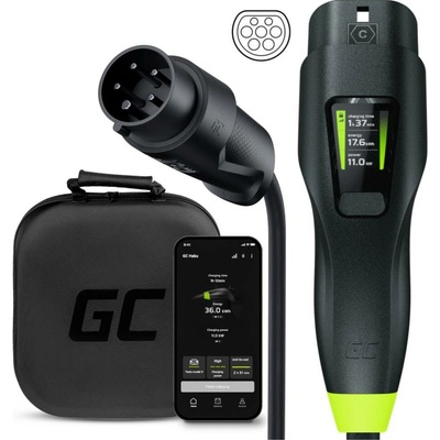 Green Cell Mobilná nabíjačka Habu EV 11 kW 7 m typ 2 Wallbox Bluetooth