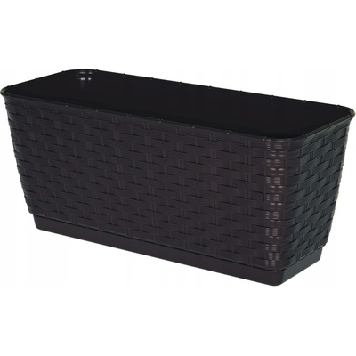 Prosperplast Ratolla truhlík s miskou 30 cm čokoláda