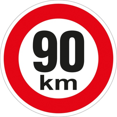 Walteco Značka rychlosti retroreflexní 90 km/h, 200x200mm, samolepka , 20142