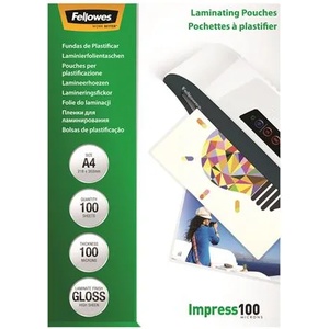 Fellowes Ламиниращо фолио fellowes a/4 100 микрона гланц 100/бр. 5351111 (5351111)