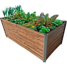 Garden King Vyvýšený záhon Agro Bed 200 x 77 x 100 cm 3D kov design dřevo