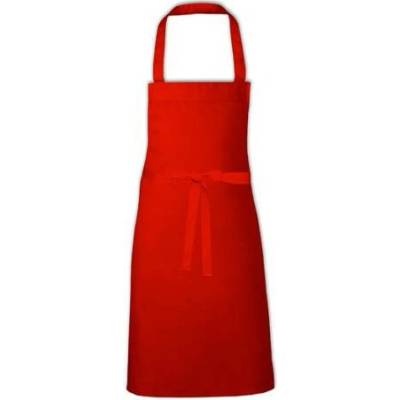 Link Kitchen Wear Klasická grilovací zástěra X1008 Red Pantone 200 80x70cm