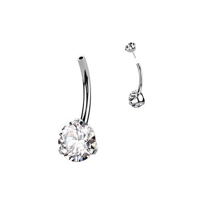 Šperky4U Push In piercingu do pupíku titan TIT1273-C