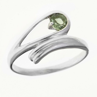 My Moldavite Stříbrný prsten s vltavínem 101