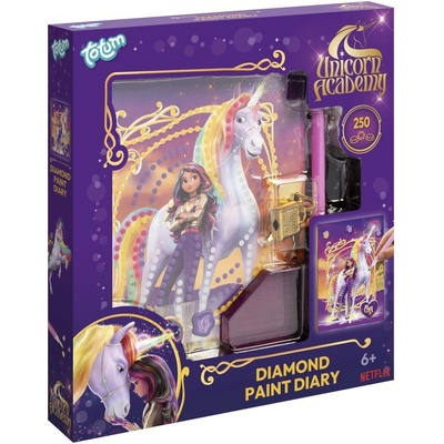 Totum Творчески комплект Totum Unicorn Academy - Декорирай сам таен дневник с диаманти (T642027)