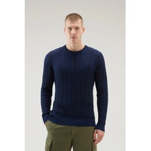 Woolrich Vanise Cable Crewneck modrá