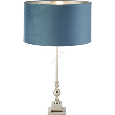Searchlight EU81214TE - Настолна лампа WHITBY 1xE27/10W/230V син/хром (SR0402)