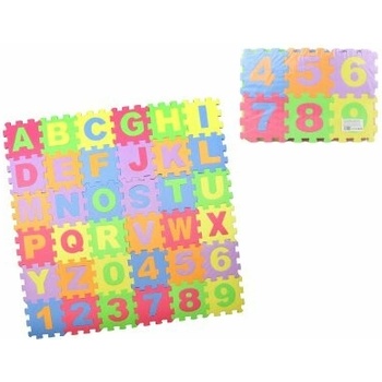 Penové puzzle Čísla a písmená 36 ks