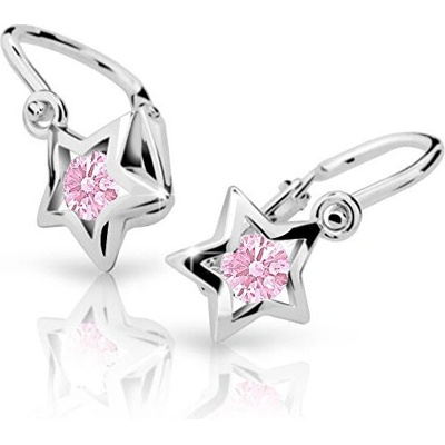 Cutie Jewellery dětské náušnice z bílého zlata C1942-10-X-2 růžová